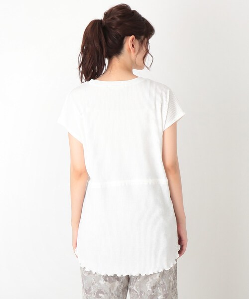 Cutie Blonde(キューティーブロンド)の「◆【S-L】ウエストマークメロープルオーバー(Tシャツ/カットソー・レディース・ブラック/マスタード/オフホワイト・02/01/03)」の6枚目の写真