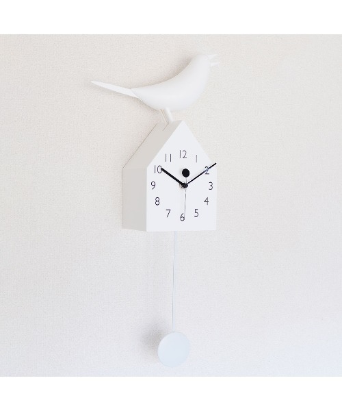 entre square（アントレスクエアー）の「振り子に合わせてくちばしが動くバードクロック（掛け時計・レディース・ホワイト・ONE SIZE）」の7枚目の写真