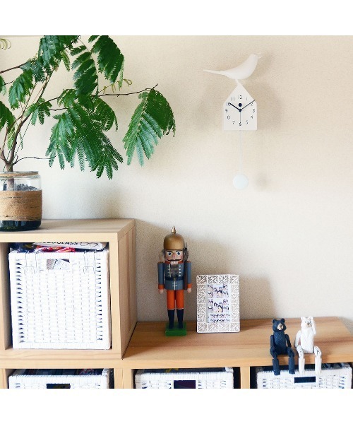 entre square（アントレスクエアー）の「振り子に合わせてくちばしが動くバードクロック（掛け時計・レディース・ホワイト・ONE SIZE）」の8枚目の写真