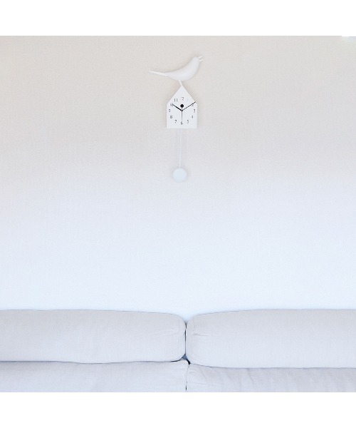 entre square（アントレスクエアー）の「振り子に合わせてくちばしが動くバードクロック（掛け時計・レディース・ホワイト・ONE SIZE）」の3枚目の写真