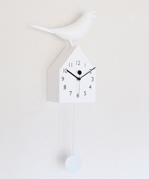 entre square（アントレスクエアー）の「振り子に合わせてくちばしが動くバードクロック（掛け時計・レディース・ホワイト・ONE SIZE）」の11枚目の写真