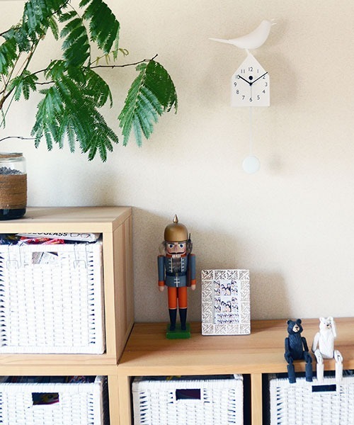 entre square（アントレスクエアー）の「振り子に合わせてくちばしが動くバードクロック（掛け時計・レディース・ホワイト・ONE SIZE）」の10枚目の写真