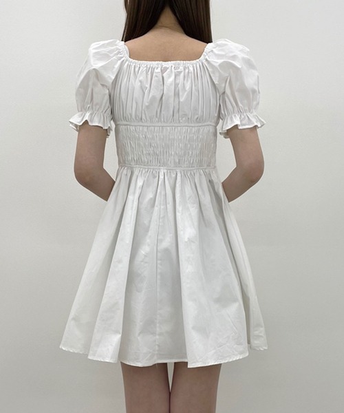 SPIGA（スピーガ）の「レースアップフレアミニワンピース（ワンピース・レディース・ブラック/ホワイト/ミント・FREE）」の11枚目の写真