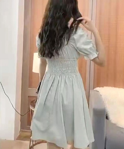 SPIGA（スピーガ）の「レースアップフレアミニワンピース（ワンピース・レディース・ブラック/ホワイト/ミント・FREE）」の13枚目の写真