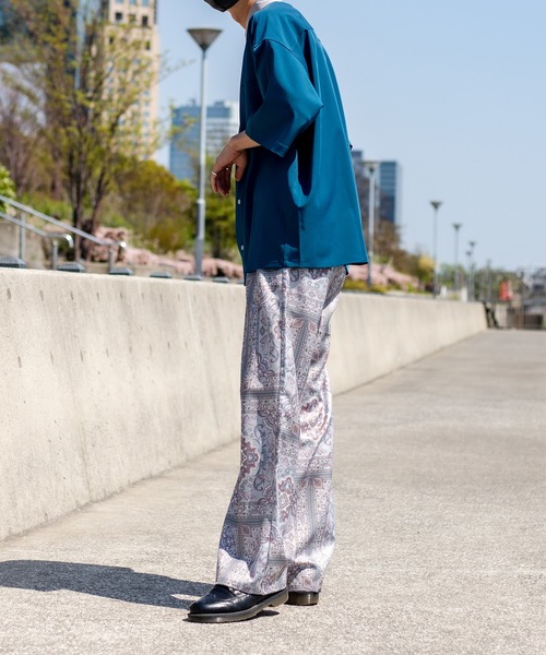 kutir（クティール）の「【セットアップ着用可】ペイズリー柄ストレートパンツ（その他パンツ・メンズ・ライトグレー/ダークブラウン/ネイビー/サックスブルー・SMALL/MEDIUM/LARGE）」の9枚目の写真