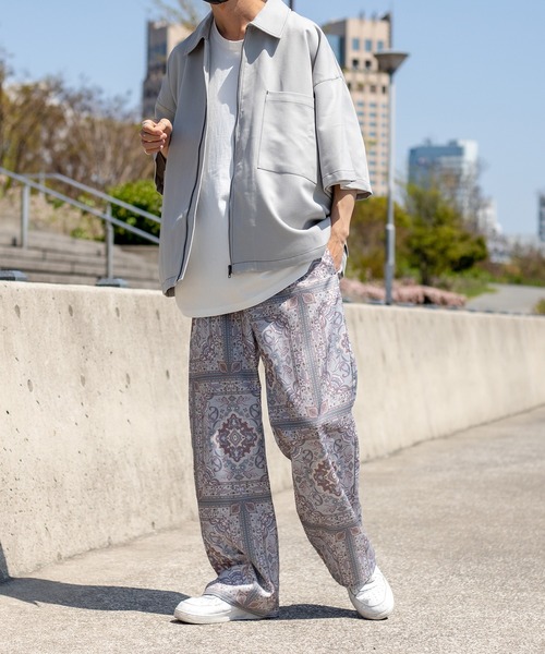 ペイズリー柄☆ガーゼ素材【KITH】シャツとパンツのセットアップ kutir（クティール）の「【セットアップ着用可】ペイズリー柄