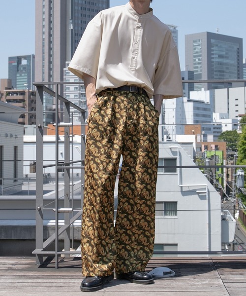 kutir（クティール）の「【セットアップ着用可】ペイズリー柄ストレートパンツ（その他パンツ・メンズ・ライトグレー/ダークブラウン/ネイビー/サックスブルー・SMALL/MEDIUM/LARGE）」の15枚目の写真