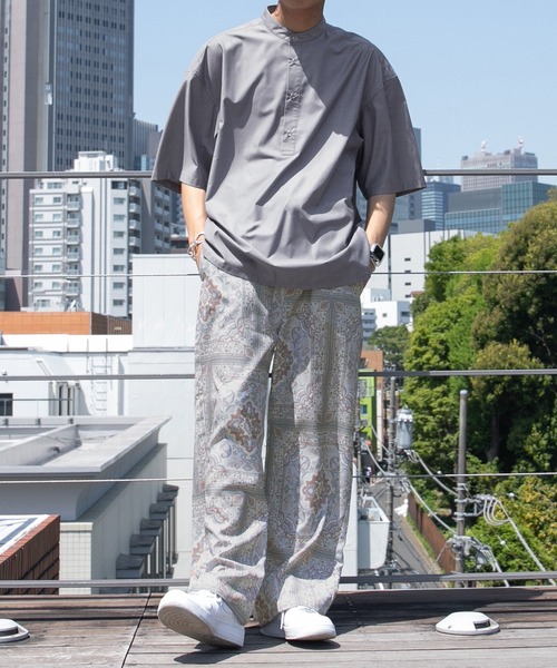 kutir（クティール）の「【セットアップ着用可】ペイズリー柄ストレートパンツ（その他パンツ・メンズ・ライトグレー/ダークブラウン/ネイビー/サックスブルー・SMALL/MEDIUM/LARGE）」の5枚目の写真