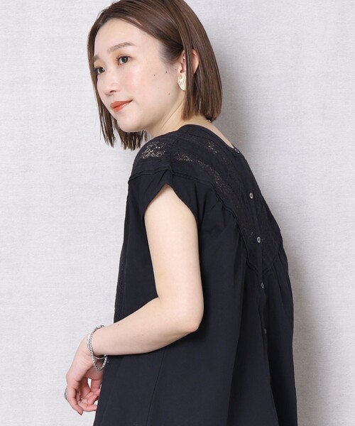 FREAK'S STORE（フリークスストア）の「▽【WEB限定】2WAYノースリーブレースブラウス（シャツ/ブラウス・レディース・ホワイト/ライトグレー/ブラック・ﾌﾘ-）」の3枚目の写真