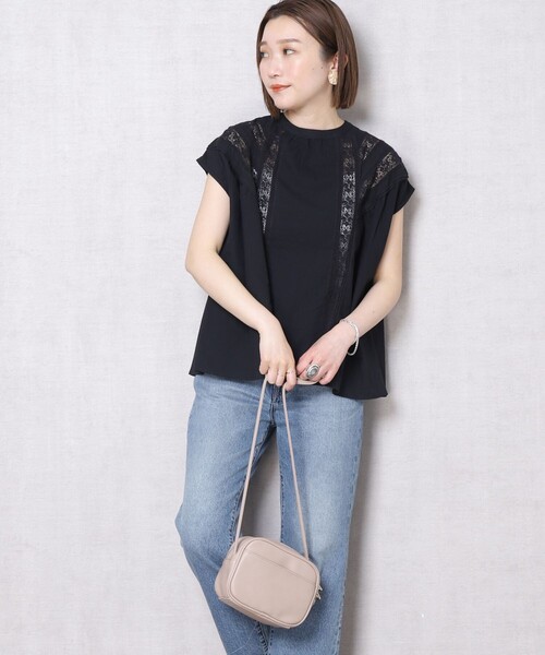 FREAK'S STORE（フリークスストア）の「▽【WEB限定】2WAYノースリーブレースブラウス（シャツ/ブラウス・レディース・ホワイト/ライトグレー/ブラック・ﾌﾘ-）」の10枚目の写真