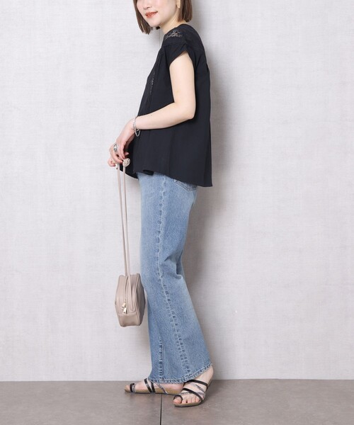 FREAK'S STORE（フリークスストア）の「▽【WEB限定】2WAYノースリーブレースブラウス（シャツ/ブラウス・レディース・ホワイト/ライトグレー/ブラック・ﾌﾘ-）」の11枚目の写真