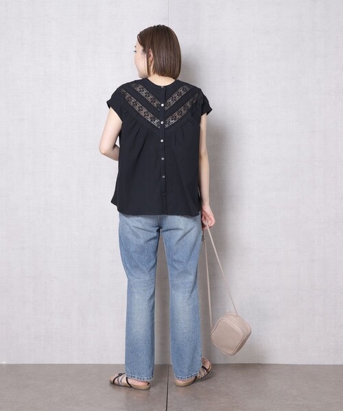 FREAK'S STORE（フリークスストア）の「▽【WEB限定】2WAYノースリーブレースブラウス（シャツ/ブラウス・レディース・ホワイト/ライトグレー/ブラック・ﾌﾘ-）」の12枚目の写真