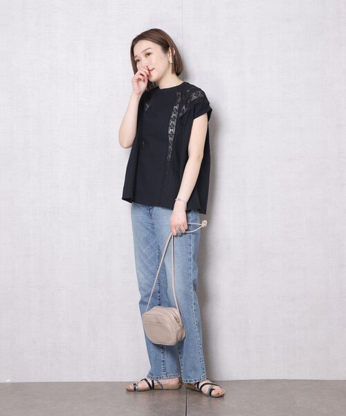 FREAK'S STORE（フリークスストア）の「▽【WEB限定】2WAYノースリーブレースブラウス（シャツ/ブラウス・レディース・ホワイト/ライトグレー/ブラック・ﾌﾘ-）」の13枚目の写真