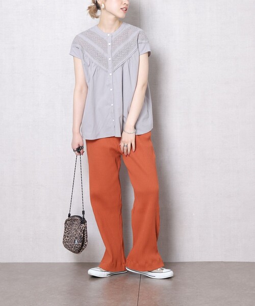 FREAK'S STORE（フリークスストア）の「▽【WEB限定】2WAYノースリーブレースブラウス（シャツ/ブラウス・レディース・ホワイト/ライトグレー/ブラック・ﾌﾘ-）」の18枚目の写真