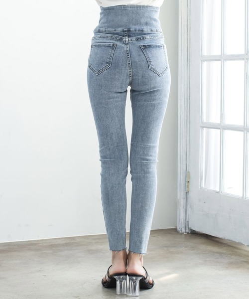 Julia Boutique（ジュリアブティック）の「ウエストレースアップデニムスキニーパンツ/21164（デニムパンツ・レディース・ブルー・LL/L/S/M）」の10枚目の写真