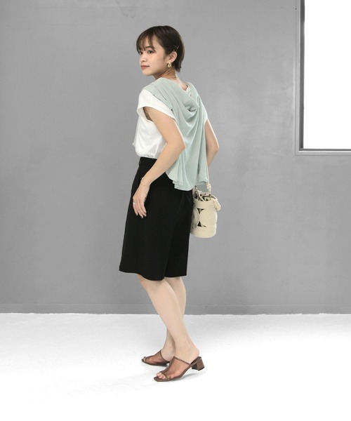 SOROTTO（ソロット）の「スクエアトゥの切替チュールシアーサンダル（サンダル・レディース・ブラック/ブラウン/アイボリー・LL/S/M/L）」の13枚目の写真