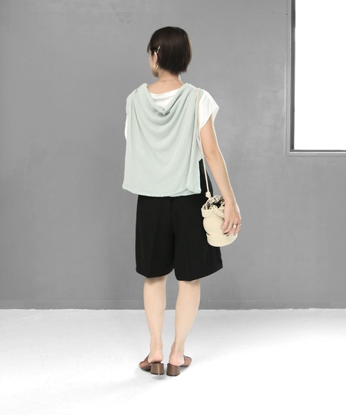 SOROTTO（ソロット）の「スクエアトゥの切替チュールシアーサンダル（サンダル・レディース・ブラック/ブラウン/アイボリー・LL/S/M/L）」の14枚目の写真