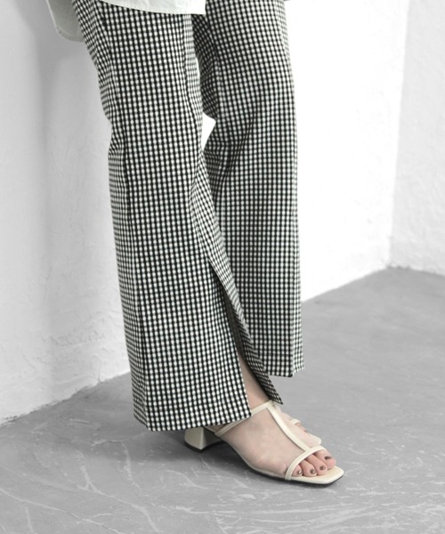 SOROTTO（ソロット）の「スクエアトゥの切替チュールシアーサンダル（サンダル・レディース・ブラック/ブラウン/アイボリー・LL/S/M/L）」の21枚目の写真