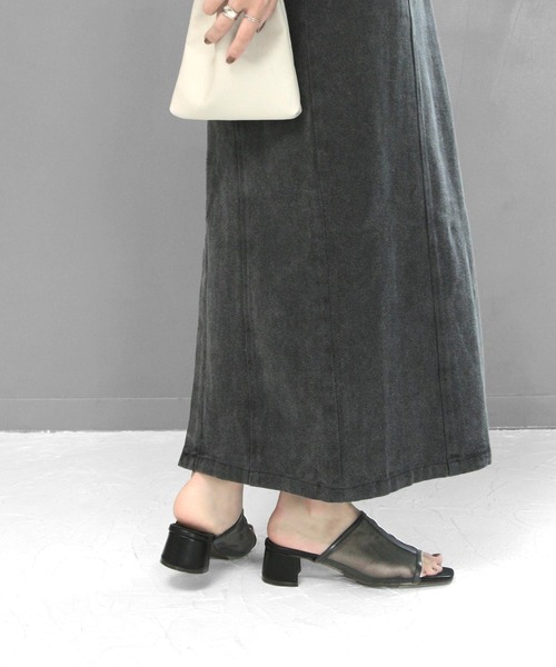 SOROTTO（ソロット）の「スクエアトゥの切替チュールシアーサンダル（サンダル・レディース・ブラック/ブラウン/アイボリー・LL/S/M/L）」の8枚目の写真