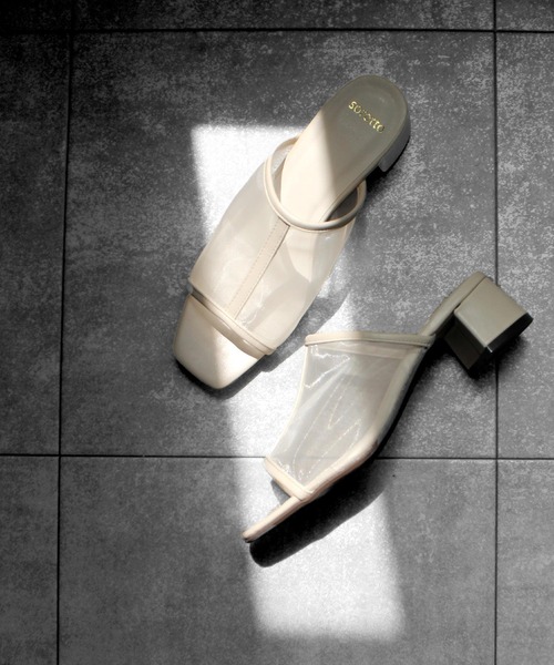 SOROTTO（ソロット）の「スクエアトゥの切替チュールシアーサンダル（サンダル・レディース・ブラック/ブラウン/アイボリー・LL/S/M/L）」の22枚目の写真