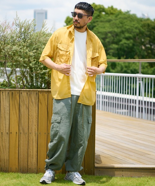 CIAOPANIC TYPY（チャオパニックティピー）の「製品染エアテックフィッシングシャツ（シャツ/ブラウス・メンズ・チャコールグレー/オレンジ/ゴールド・SMALL/MEDIUM/LARGE）」の8枚目の写真