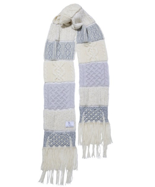 小物 rurumu: 21aw collage knit long muffler rurumu:♡ 21aw collage knit long muffler - メルカリ