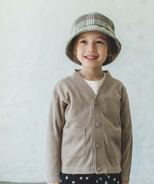 pairmanon（ペアマノン）の「【もっちりワッフル】ポケット付きカーディガン（カーディガン/ボレロ・キッズ・ブラック/ピンク/カーキ/グレイッシュベージュ/ブラウン/アイボリー/ブルー系その他3/ラベンダー/モカ/グレー/ミント/ブルー系その他/ピンク系その他/ダークブルー/ブラウン系その他3/ベージュ系その他3/ベージュ系その他4/グリーン系その他2/ブラウン系その他/ピンク系その他4/ブルー系その他4/ピンク系その他2/ブラウン系その他2/グリーン系その他/ブラック系その他/イエロー系その他2・110/130/90/150/100/140/120）」の10枚目の写真