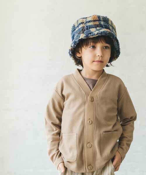 pairmanon（ペアマノン）の「【もっちりワッフル】ポケット付きカーディガン（カーディガン/ボレロ・キッズ・ブラック/ピンク/カーキ/グレイッシュベージュ/ブラウン/アイボリー/ブルー系その他3/ラベンダー/モカ/グレー/ミント/ブルー系その他/ピンク系その他/ダークブルー/ブラウン系その他3/ベージュ系その他3/ベージュ系その他4/グリーン系その他2/ブラウン系その他/ピンク系その他4/ブルー系その他4/ピンク系その他2/ブラウン系その他2/グリーン系その他/ブラック系その他/イエロー系その他2・110/130/90/150/100/140/120）」の11枚目の写真