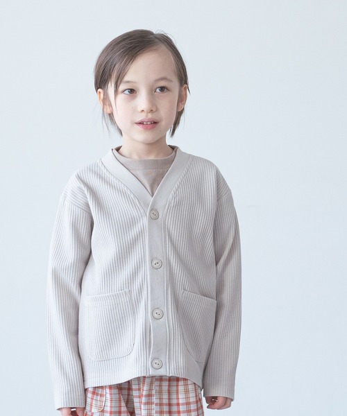 pairmanon（ペアマノン）の「【もっちりワッフル】ポケット付きカーディガン（カーディガン/ボレロ・キッズ・ブラック/ピンク/カーキ/グレイッシュベージュ/ブラウン/アイボリー/ブルー系その他3/ラベンダー/モカ/グレー/ミント/ブルー系その他/ピンク系その他/ダークブルー/ブラウン系その他3/ベージュ系その他3/ベージュ系その他4/グリーン系その他2/ブラウン系その他/ピンク系その他4/ブルー系その他4/ピンク系その他2/ブラウン系その他2/グリーン系その他/ブラック系その他/イエロー系その他2・110/130/90/150/100/140/120）」の12枚目の写真