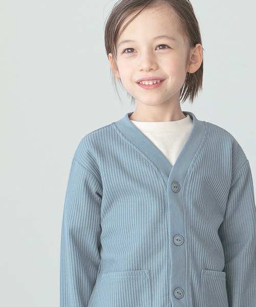 pairmanon（ペアマノン）の「【もっちりワッフル】ポケット付きカーディガン（カーディガン/ボレロ・キッズ・ブラック/ピンク/カーキ/グレイッシュベージュ/ブラウン/アイボリー/ブルー系その他3/ラベンダー/モカ/グレー/ミント/ブルー系その他/ピンク系その他/ダークブルー/ブラウン系その他3/ベージュ系その他3/ベージュ系その他4/グリーン系その他2/ブラウン系その他/ピンク系その他4/ブルー系その他4/ピンク系その他2/ブラウン系その他2/グリーン系その他/ブラック系その他/イエロー系その他2・110/130/90/150/100/140/120）」の20枚目の写真