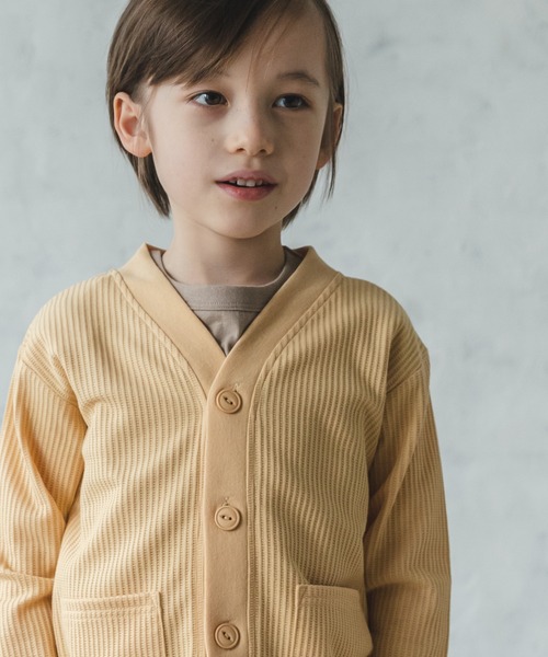 pairmanon（ペアマノン）の「【もっちりワッフル】ポケット付きカーディガン（カーディガン/ボレロ・キッズ・ブラック/ピンク/カーキ/グレイッシュベージュ/ブラウン/アイボリー/ブルー系その他3/ラベンダー/モカ/グレー/ミント/ブルー系その他/ピンク系その他/ダークブルー/ブラウン系その他3/ベージュ系その他3/ベージュ系その他4/グリーン系その他2/ブラウン系その他/ピンク系その他4/ブルー系その他4/ピンク系その他2/ブラウン系その他2/グリーン系その他/ブラック系その他/イエロー系その他2・110/130/90/150/100/140/120）」の22枚目の写真