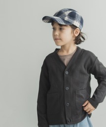 【もっちりワッフル】ポケット付きカーディガン