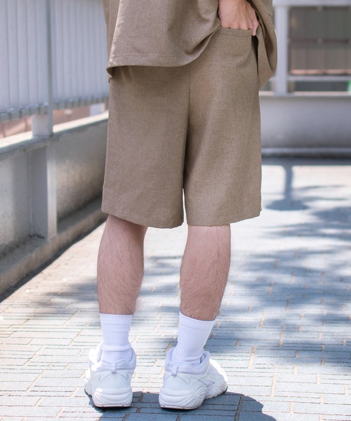 PairPair（ペアペア）の「テックリネンハーフパンツ(ユニセックス）（その他パンツ・メンズ・アイボリー/ライトブラウン・LARGE/MEDIUM）」の12枚目の写真