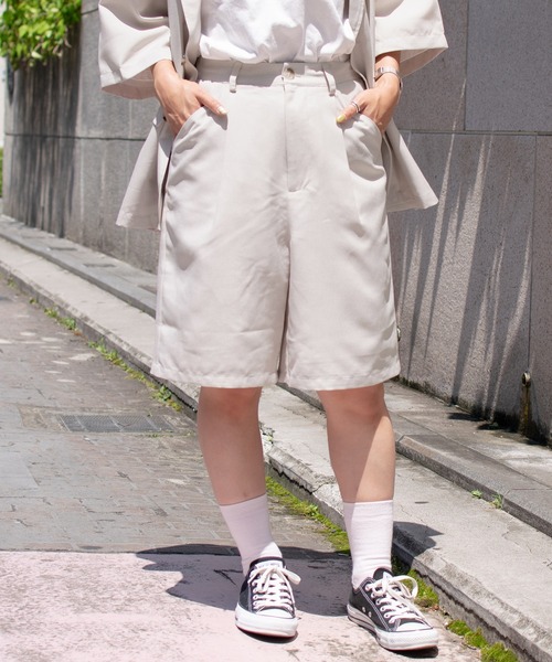 PairPair（ペアペア）の「テックリネンハーフパンツ(ユニセックス）（その他パンツ・メンズ・アイボリー/ライトブラウン・LARGE/MEDIUM）」の15枚目の写真