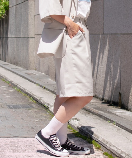 PairPair（ペアペア）の「テックリネンハーフパンツ(ユニセックス）（その他パンツ・メンズ・アイボリー/ライトブラウン・LARGE/MEDIUM）」の16枚目の写真