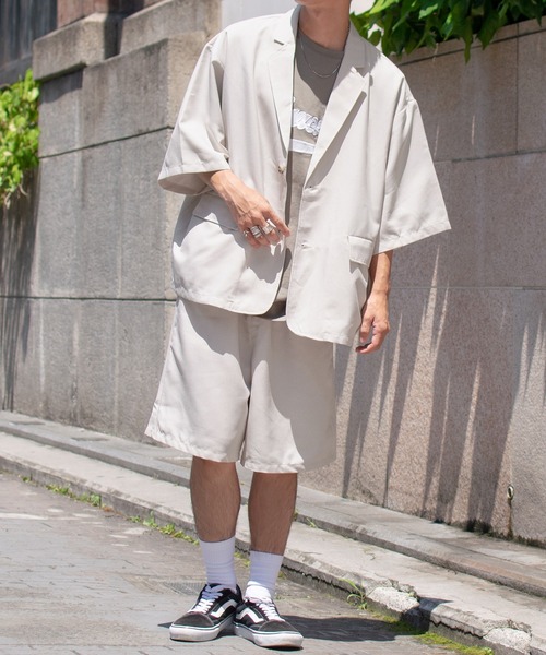 PairPair（ペアペア）の「テックリネンハーフパンツ(ユニセックス）（その他パンツ・メンズ・アイボリー/ライトブラウン・LARGE/MEDIUM）」の18枚目の写真