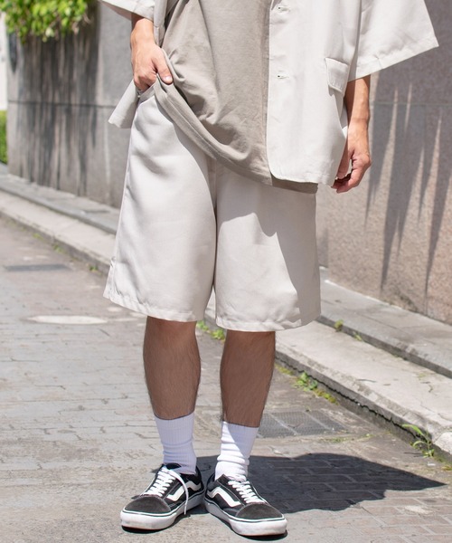 PairPair（ペアペア）の「テックリネンハーフパンツ(ユニセックス）（その他パンツ・メンズ・アイボリー/ライトブラウン・LARGE/MEDIUM）」の19枚目の写真