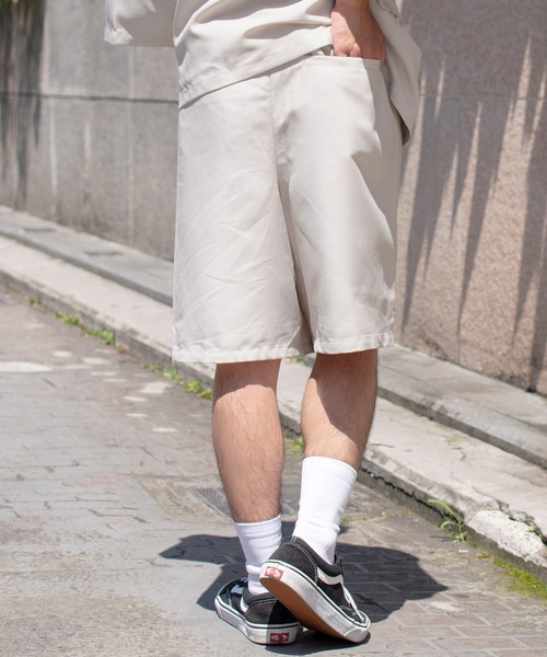 PairPair（ペアペア）の「テックリネンハーフパンツ(ユニセックス）（その他パンツ・メンズ・アイボリー/ライトブラウン・LARGE/MEDIUM）」の21枚目の写真