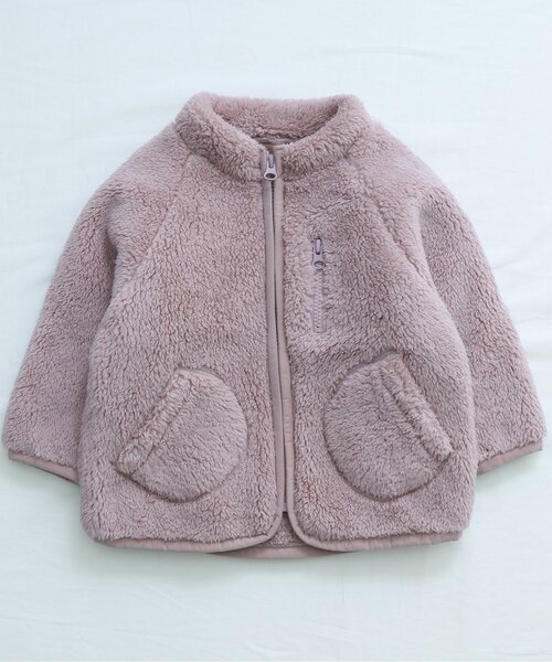 apres les cours(アプレレクール)の「WEB限定 ファーフリースジャケット(ブルゾン・キッズ・キナリ/ピンク・110/80/120/130/90/100/140)」の9枚目の写真