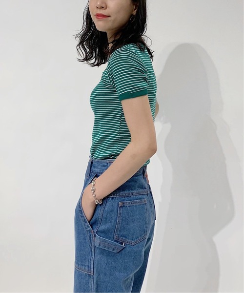 MILLER(ミラー)の「【MILLER/ミラー】Oriens別注ボーダーTシャツ◆(Tシャツ/カットソー・レディース・グリーン/ブルー/レッド/オレンジ・FREE)」の17枚目の写真