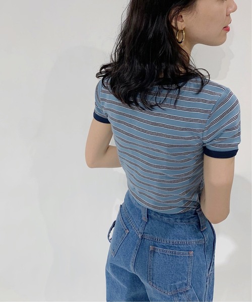 MILLER(ミラー)の「【MILLER/ミラー】Oriens別注ボーダーTシャツ◆(Tシャツ/カットソー・レディース・グリーン/ブルー/レッド/オレンジ・FREE)」の22枚目の写真