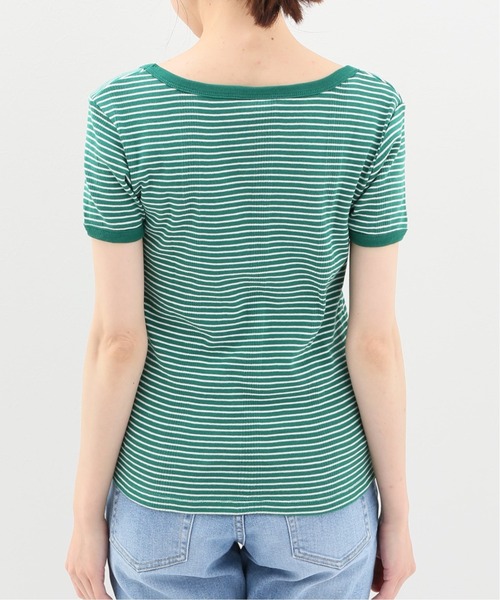MILLER(ミラー)の「【MILLER/ミラー】Oriens別注ボーダーTシャツ◆(Tシャツ/カットソー・レディース・グリーン/ブルー/レッド/オレンジ・FREE)」の11枚目の写真
