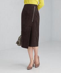 green label relaxing | スウェードライク ラップ タイト スカート(スカート)