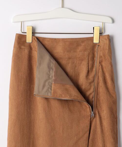 green label relaxing（グリーンレーベルリラクシング）の「スウェードライク ラップ タイト スカート（スカート・レディース・ベージュ/ブラウン/ナチュラル・38/36）」の20枚目の写真