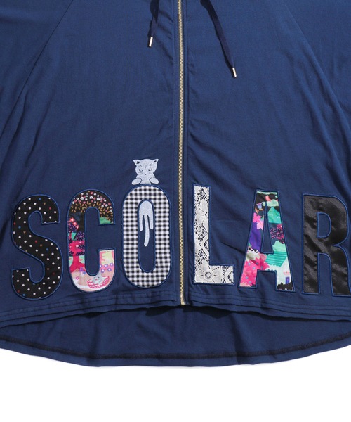 ScoLar（スカラー）の「SCOLARロゴアップリケパーカー（パーカー・レディース・ブラック/ベージュ/ネイビー・M）」の17枚目の写真