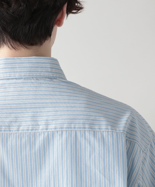 RAGEBLUE（レイジブルー）の「ストライプ/セミロングシャツ/203108（シャツ/ブラウス・メンズ・ベージュ/ブルー・MEDIUM/LARGE）」の12枚目の写真