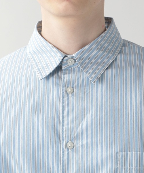 RAGEBLUE（レイジブルー）の「ストライプ/セミロングシャツ/203108（シャツ/ブラウス・メンズ・ベージュ/ブルー・MEDIUM/LARGE）」の14枚目の写真
