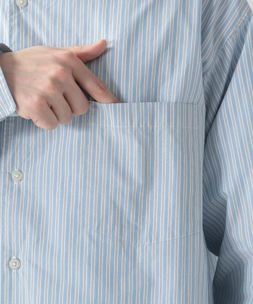 RAGEBLUE（レイジブルー）の「ストライプ/セミロングシャツ/203108（シャツ/ブラウス・メンズ・ベージュ/ブルー・MEDIUM/LARGE）」の16枚目の写真