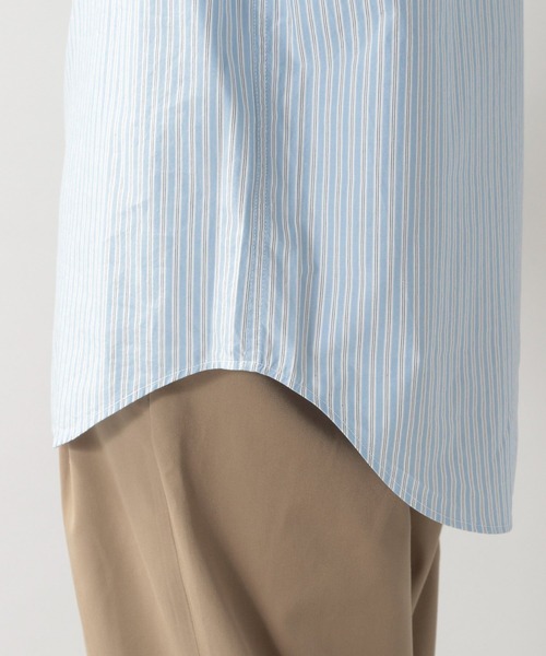 RAGEBLUE（レイジブルー）の「ストライプ/セミロングシャツ/203108（シャツ/ブラウス・メンズ・ベージュ/ブルー・MEDIUM/LARGE）」の6枚目の写真