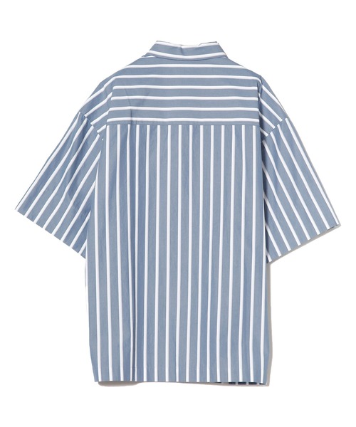UNDECORATED(アンデコレイテッド)の「UNDECORATED アンデコレイテッド / Hi Count Cotton Stripe S/S Shirt 高密度コットン ストライプ オーバーサイズ半袖シャツ / UDS22203(シャツ/ブラウス・メンズ・ベージュ/ブルー・1/2/3/0)」の18枚目の写真